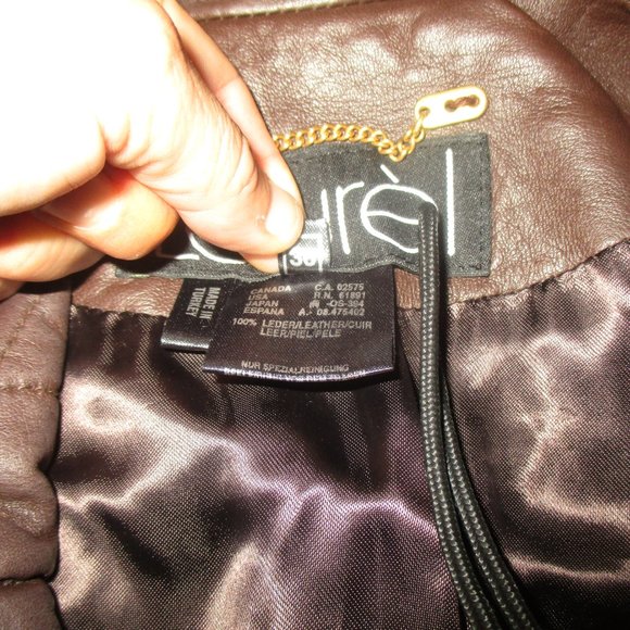 LAUREL  ESCADA BROWN QUILTED LEATHER JACKET SZ 36 - Picture 8 of 10